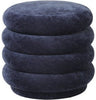 Ferm Living Pouf Round Stool Fadet Velvet Ocean 42, malý