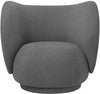 Ferm Living Rico Lounge Armchair Brushed, Grey