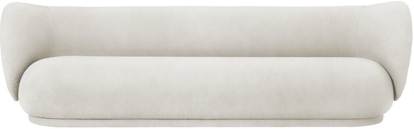 Ferm Living Rico Sofa Off White Velvet, 4 Seater