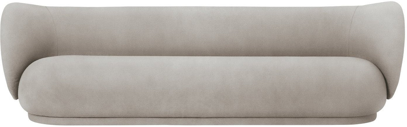 Ferm Living Rico Sofa Sand Velvet, 4 Seater