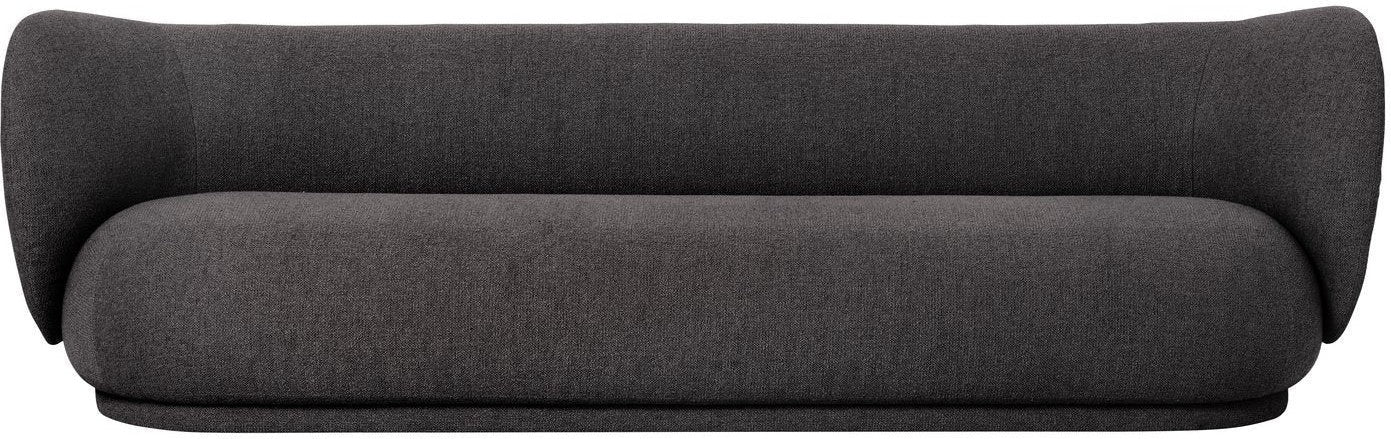 Ferm Living Rico Sofa Warm Dark Bouclé, 4 Seater