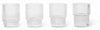 Ferm Living Ripple Glass Clear 6Cl, 4ks.