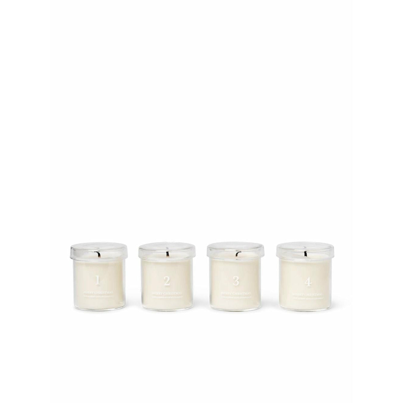 Ferm Living Scented Advent Scented Candles Set Of 4, White