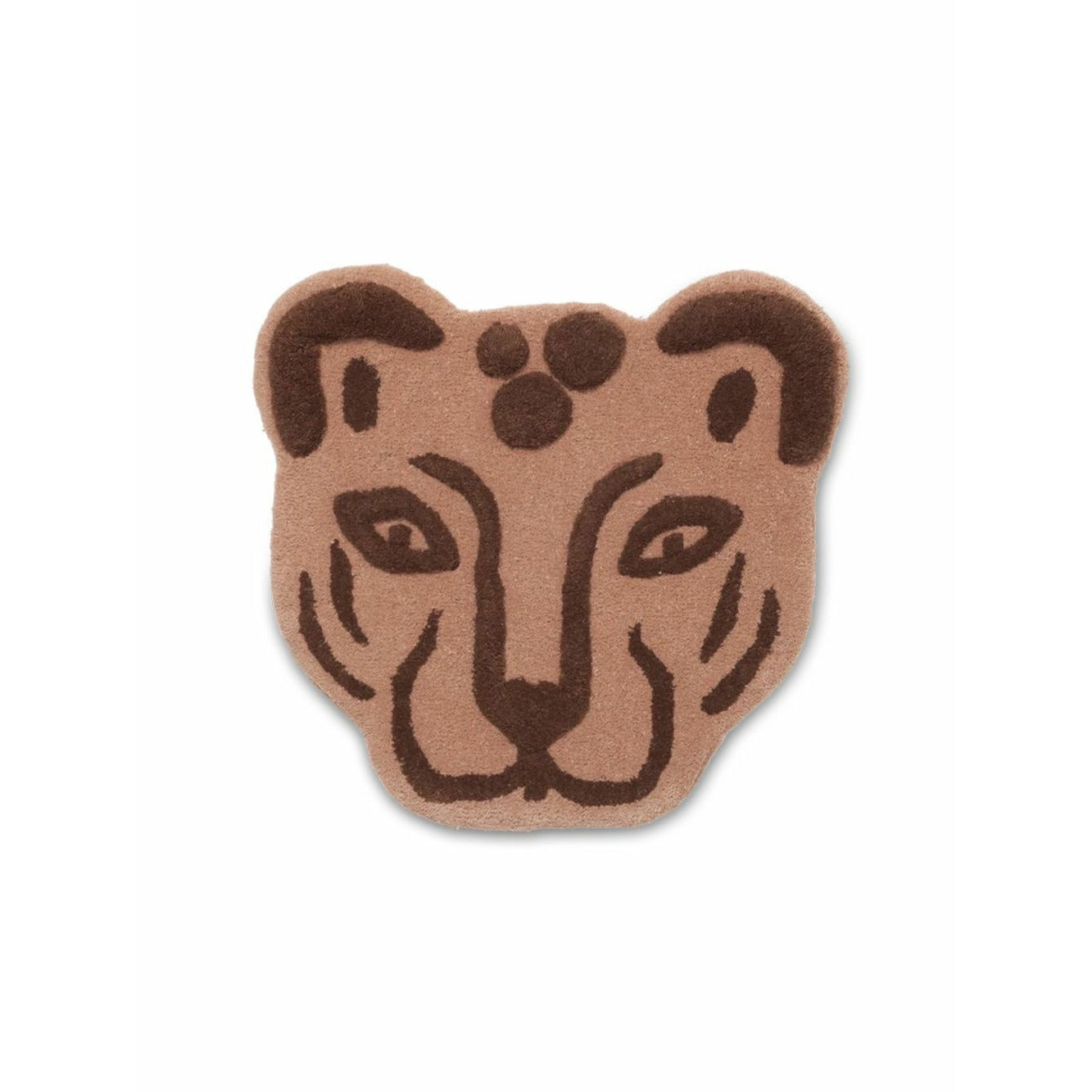 Ferm Living Tufted Leopard Head, Brown