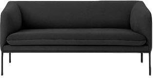 Ferm Living Turn Sofa 2 Cotton, Solid Dark Grey