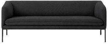 Ferm Living Turn Sofa 3 Cotton, Solid Dark Grey