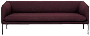 Ferm Living Turn Sofa 3 Fiord, Solid Bordeaux