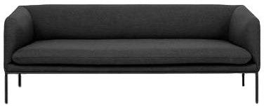 Ferm Living Turn Sofa 3 Fiord, Solid Dark Grey