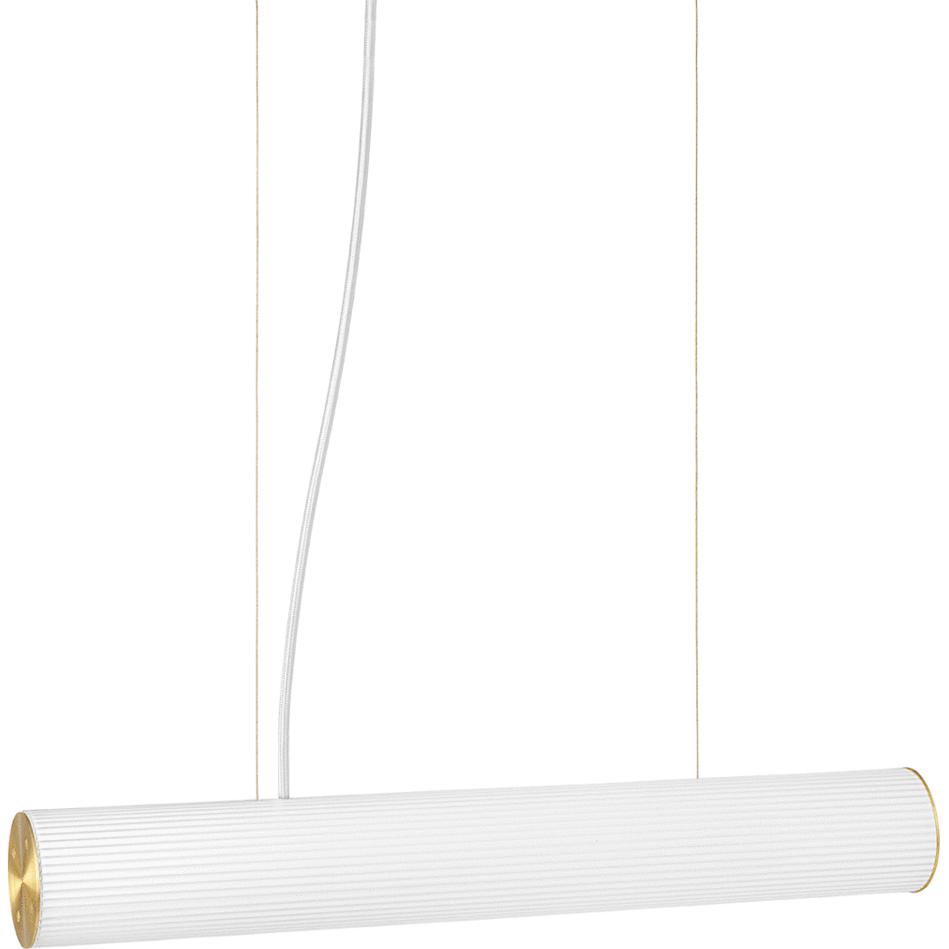 Ferm Living Vuelta Suspension Lamp Brass Ø60 cm, bílá