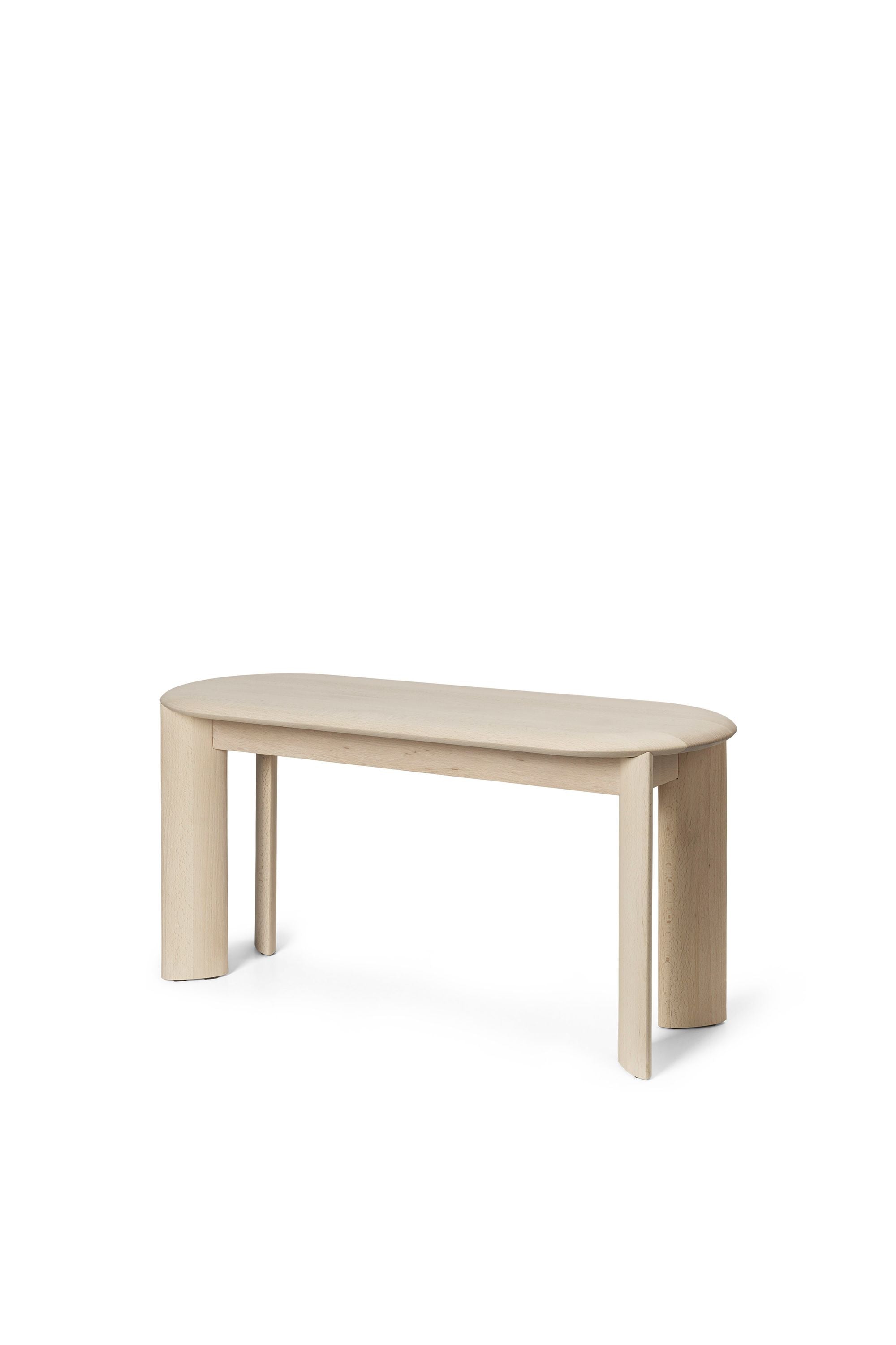 Ferm Living Bevel Bench, bílá naolejovaná buk