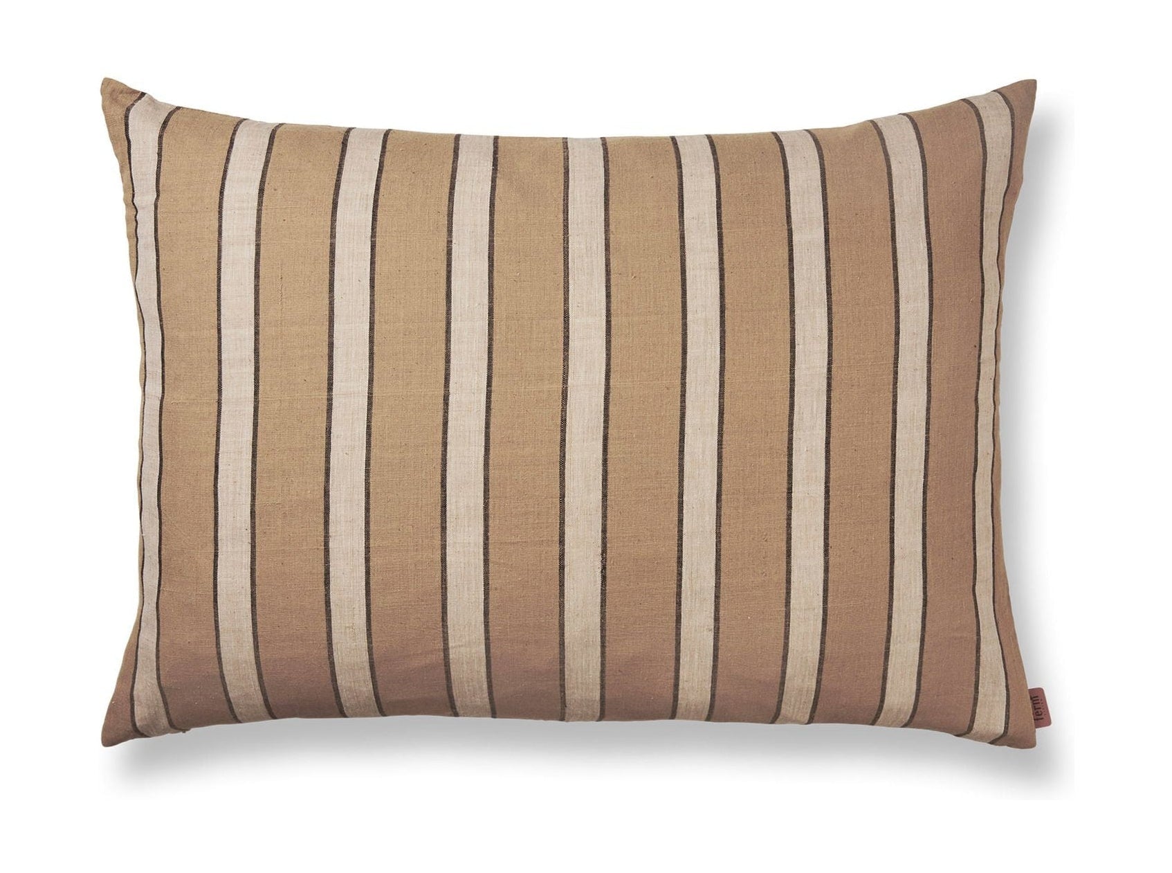 Ferm Living Brown Cotton Cushion Large, Lines