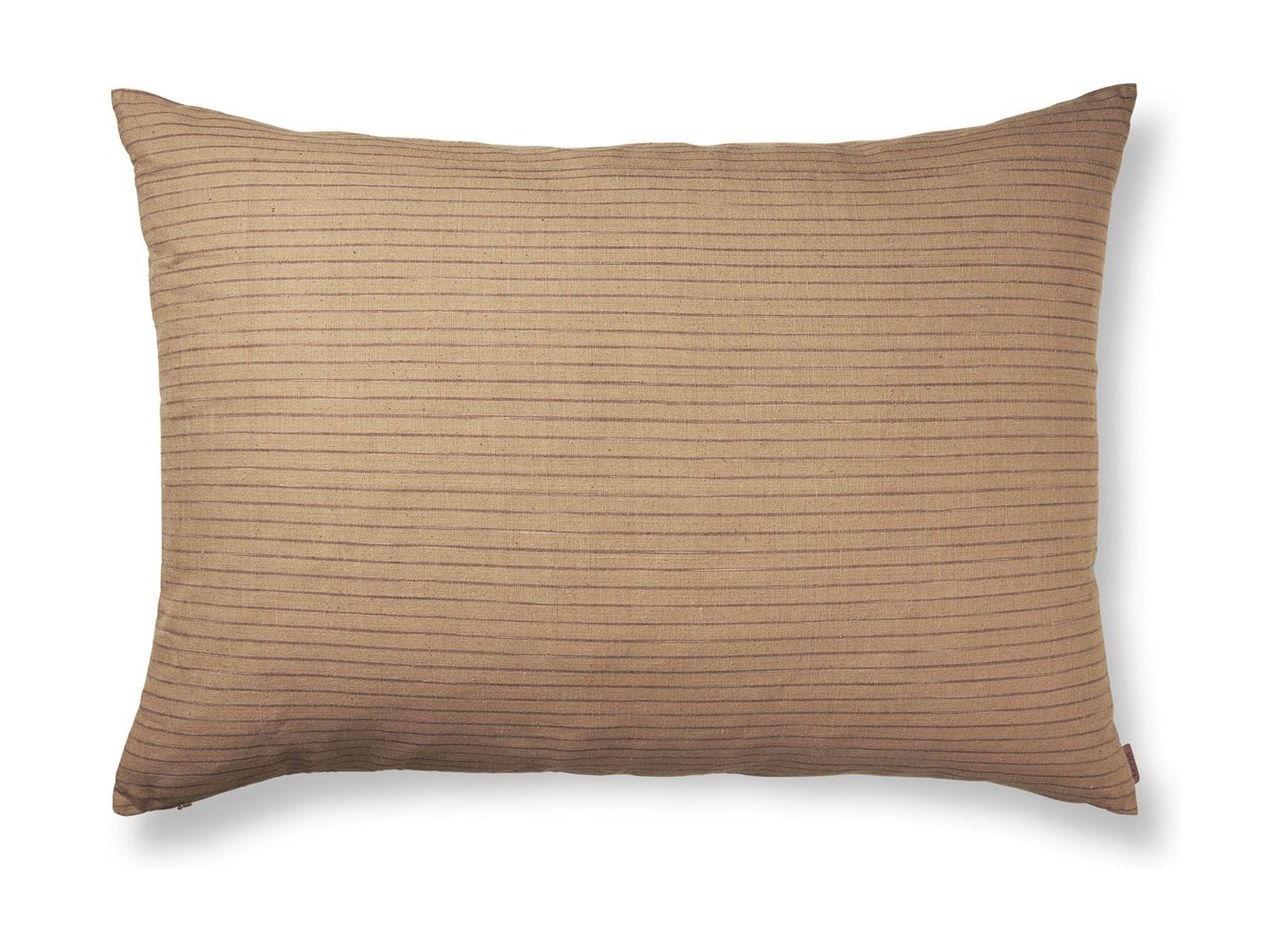 Ferm Living Brown Cotton Cushion Velký, pruh