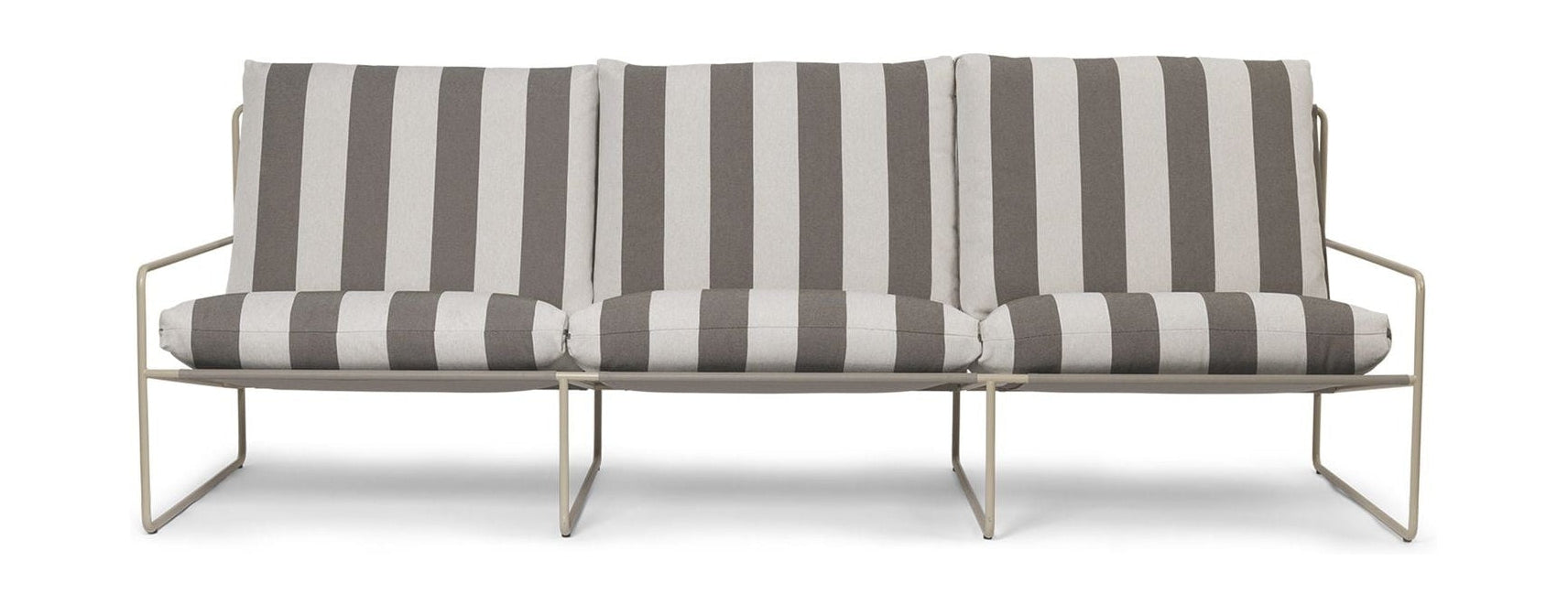 Ferm Living Desert 3 Seater Stripe, Cashmere/Chocolate