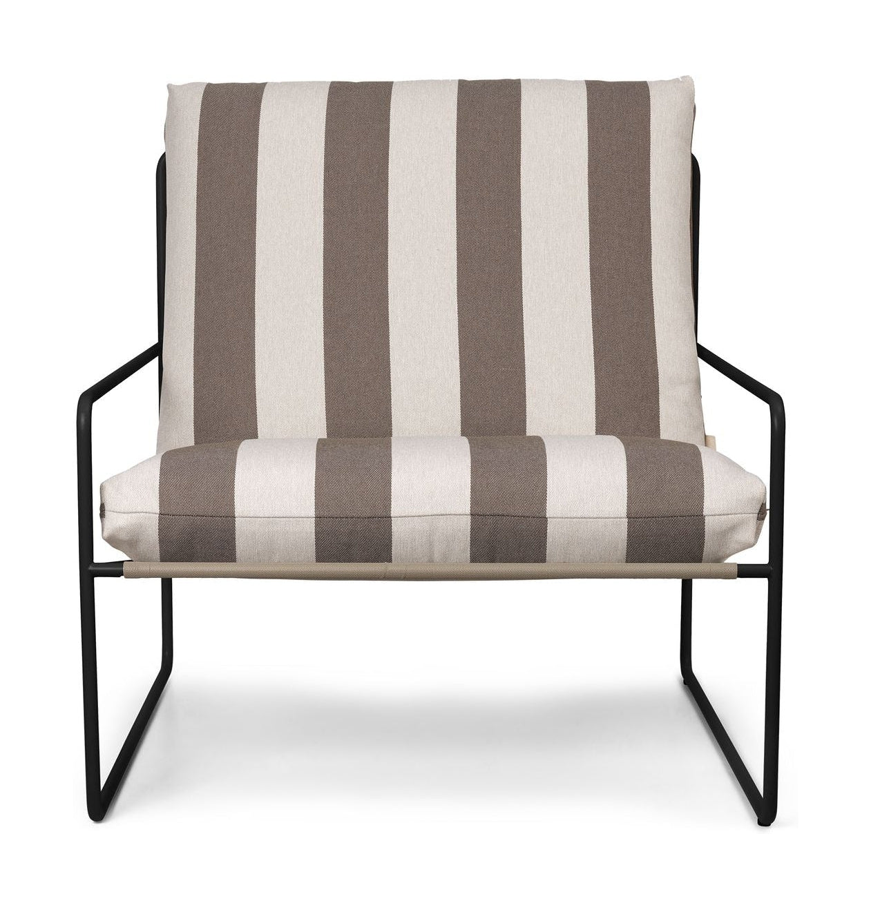 Ferm Living Desert 1 Seater Stripe, černá/čokoláda