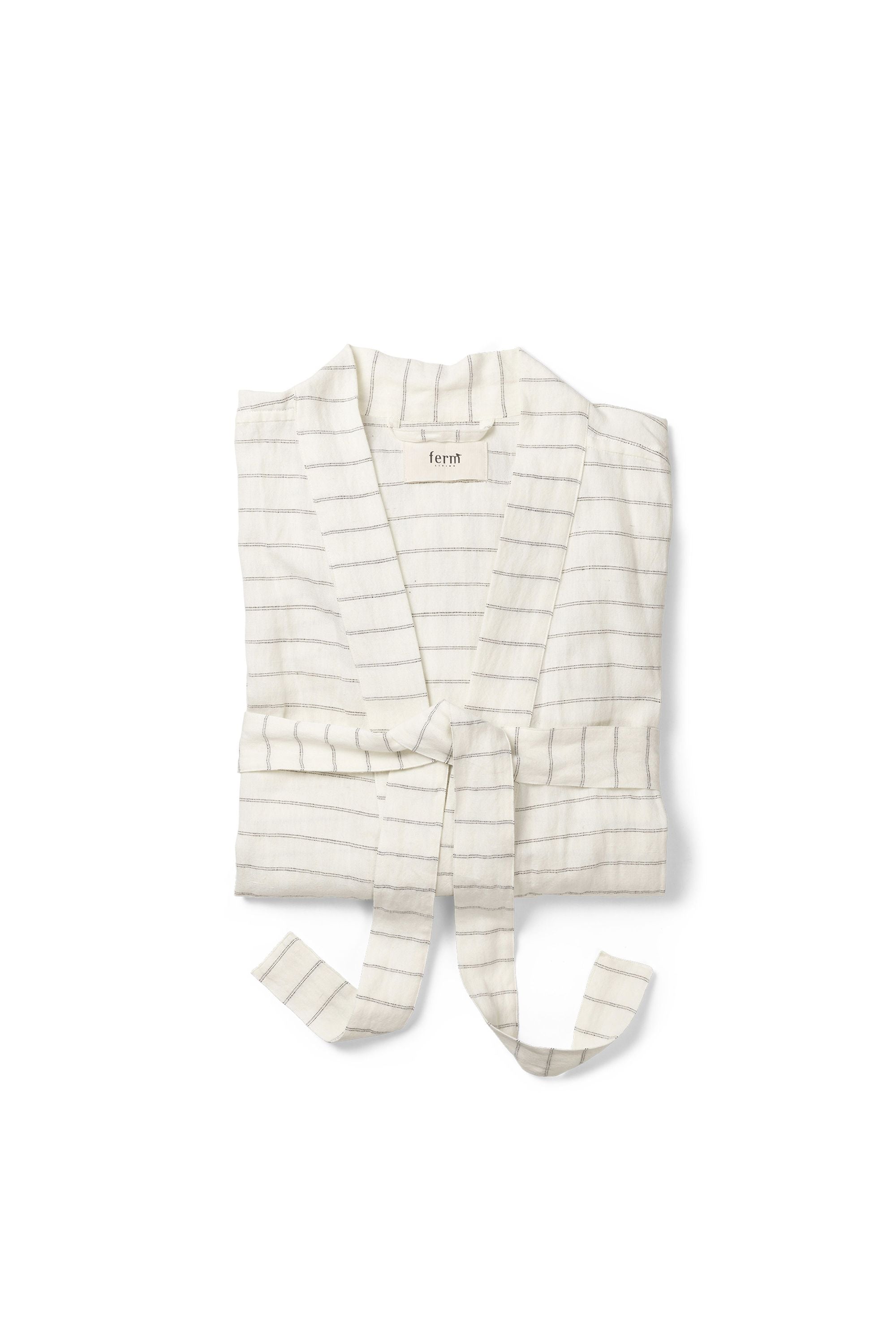 Ferm Living Field Robe, Off White/Chocolate