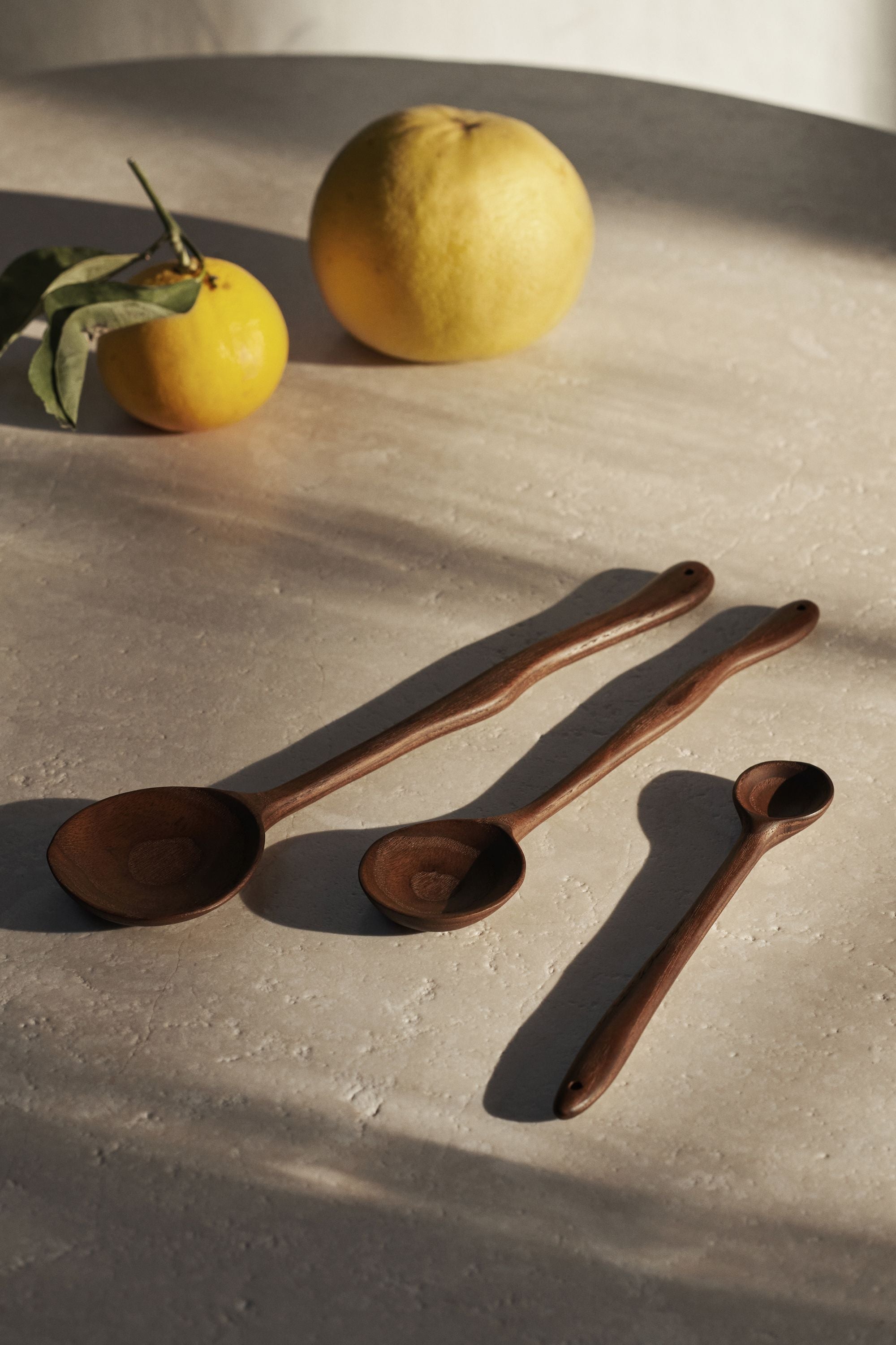 Ferm Living Meander Spoon, 30 Cm, Dark Brown