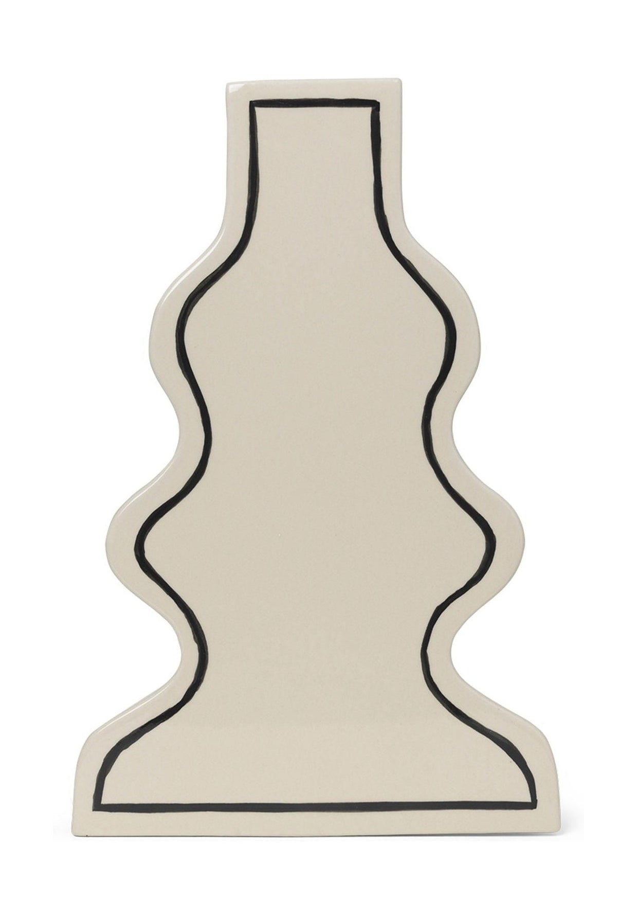 Ferm Living Paste Vase, Curvy, off White