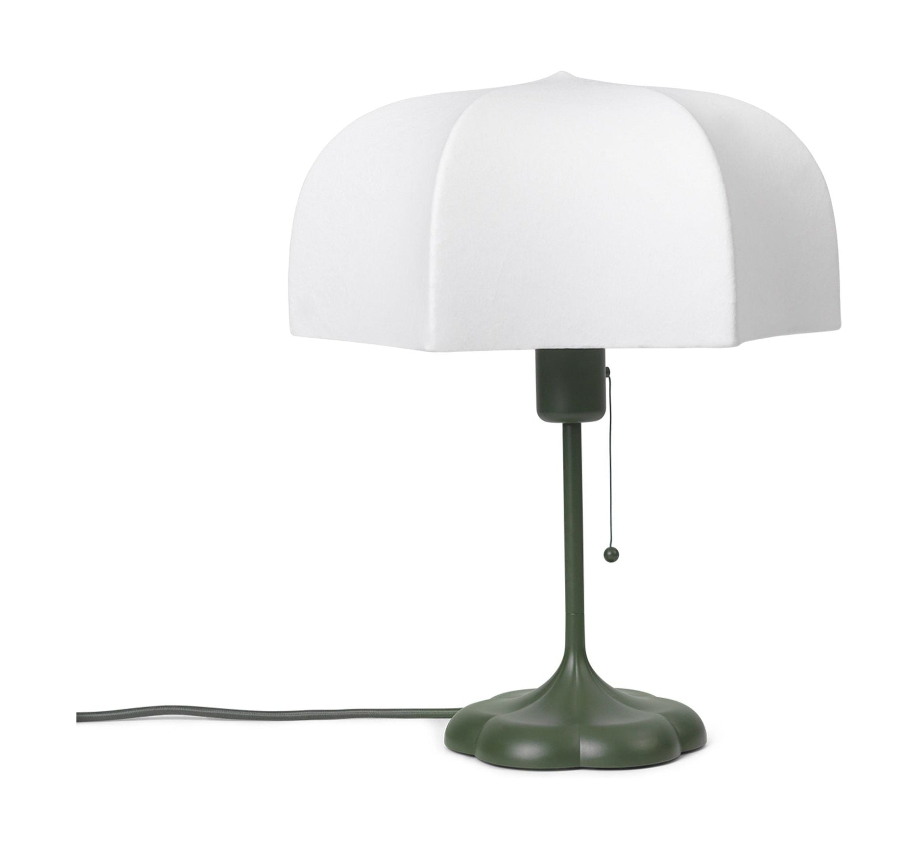 Ferm Living Báseň stolní lampa, bílá/tráva zelená