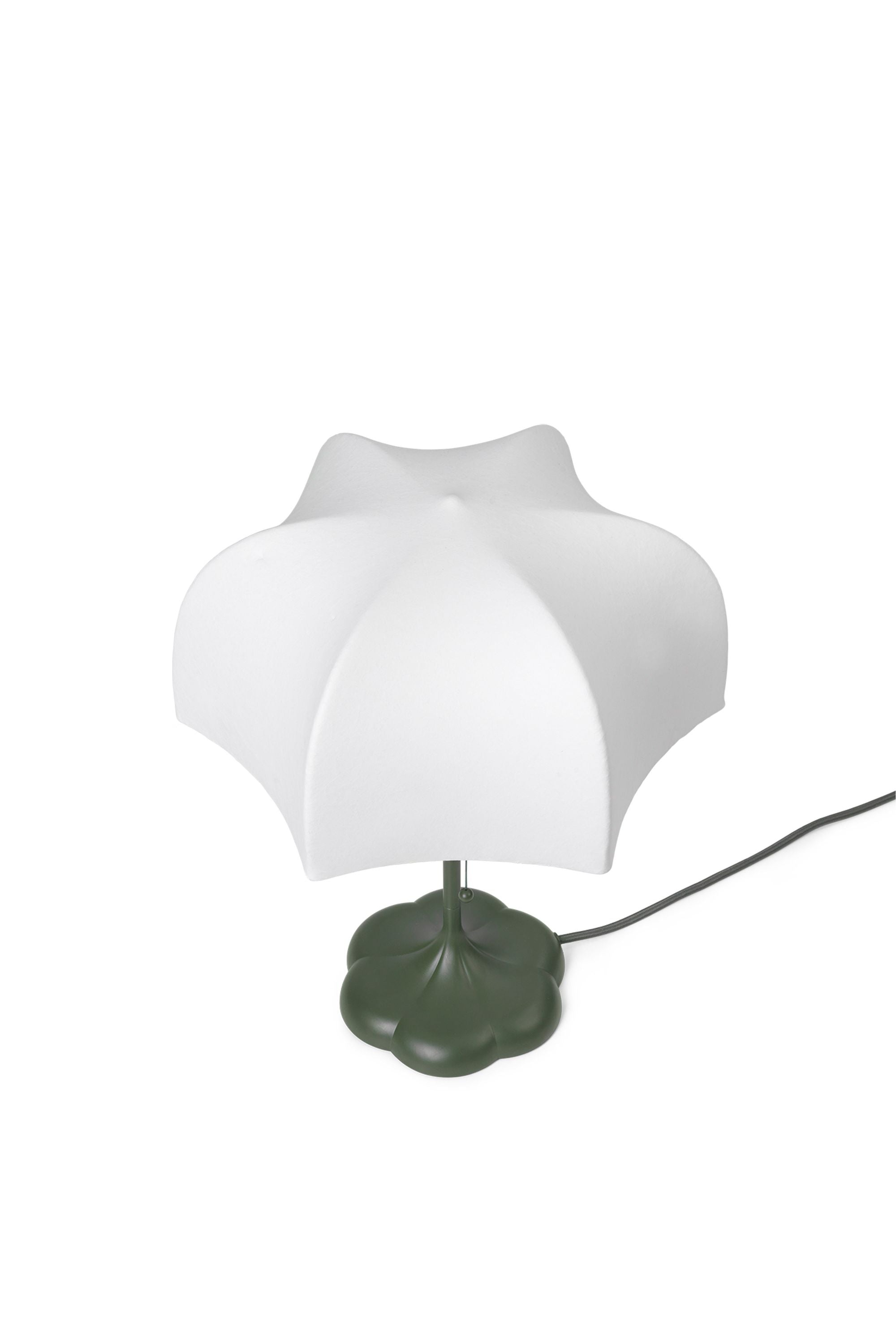 Ferm Living Báseň stolní lampa, bílá/tráva zelená