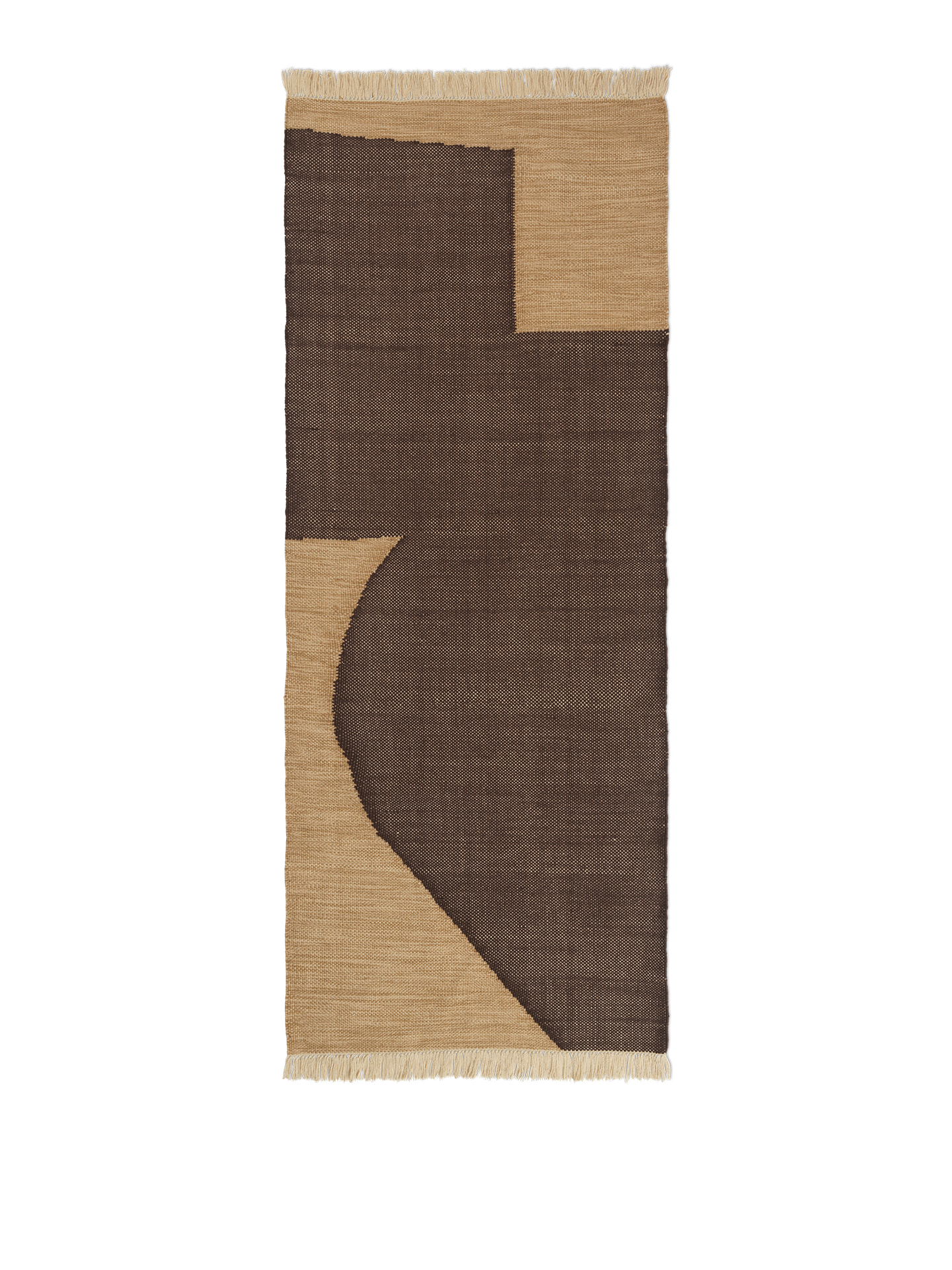 Ferm Living Forene Runner 80 x 200 tan/čokoláda