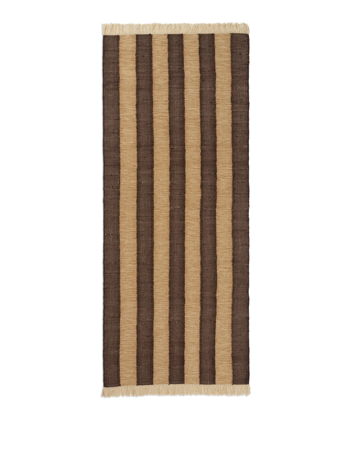 Ferm Living Ives Runner 80 X 200 Tan/Chocolate