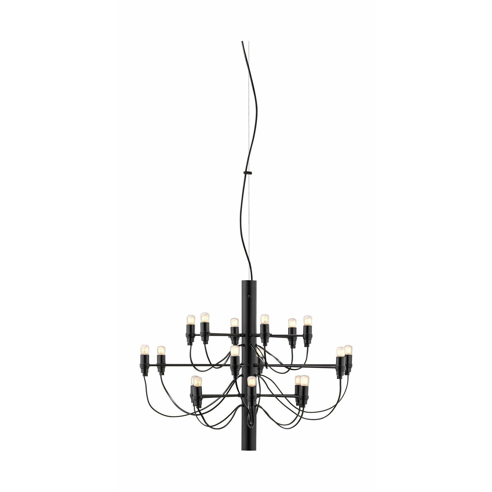 Flos 2097/18 Frosted Chandelier, Black Matt