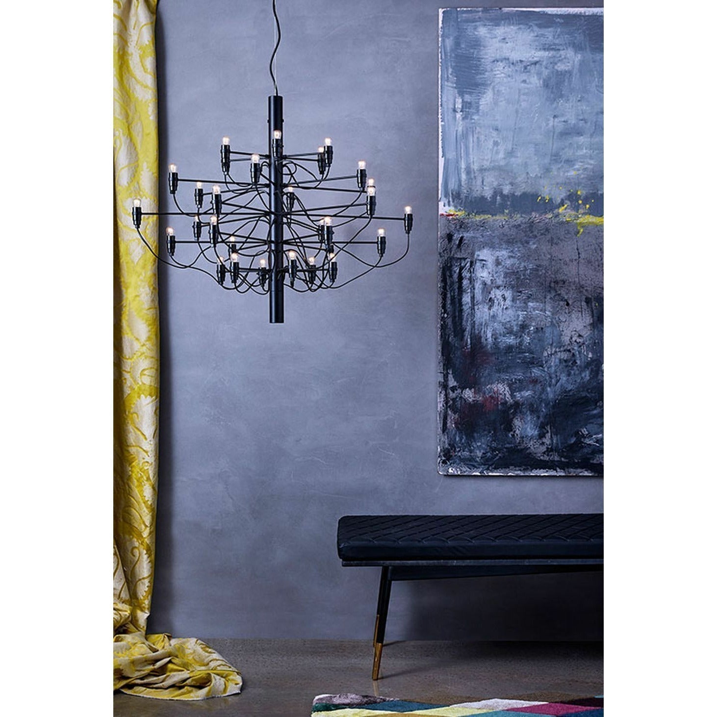 [product_category]-Flos 2097/50 Frosted Chandelier, Black Matt-Flos-8059607000458-A1501031-FLO-3