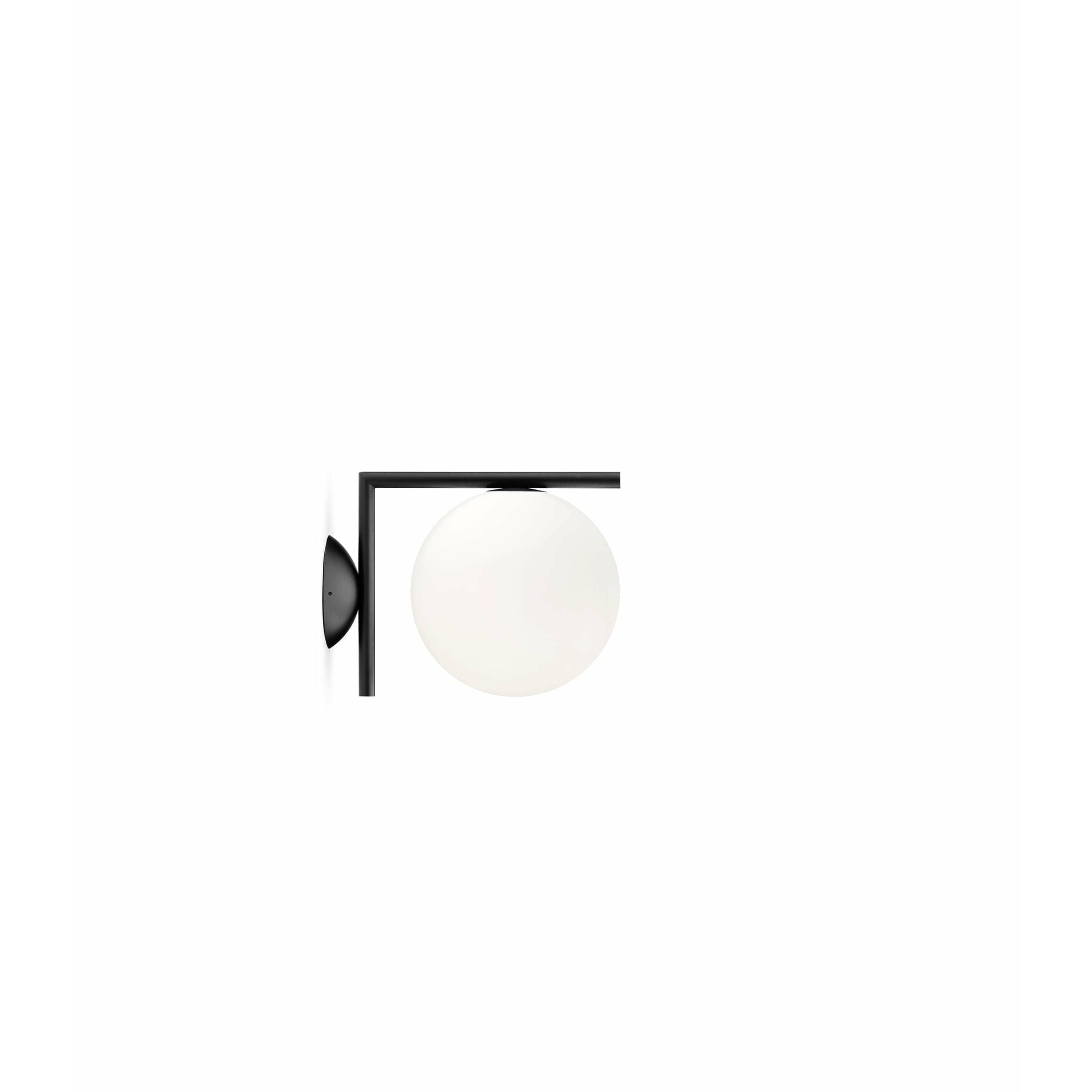 Flos Ic Light C/W1 Wall/Ceiling Lamp, Black