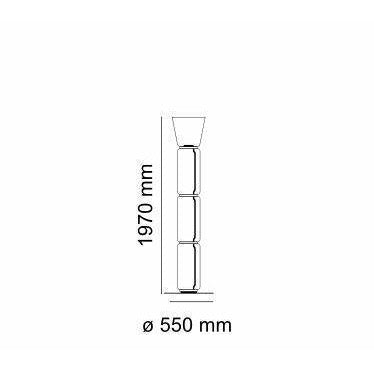 [product_category]-Flos Noctambule F3 High Cylinders Big Base Cone Stehleuchte-Flos-8059607000601-F0267000-FLO-9