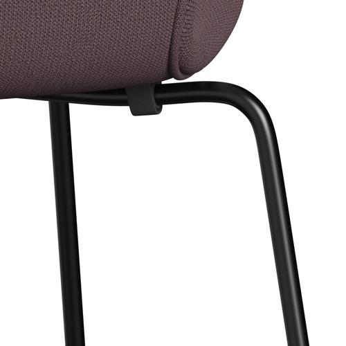 [product_category]-Fritz Hansen 3107 Chair Full Upholstery, Black/Capture Aubergine-Fritz Hansen-3107FU-CP6302-DRBL-FRI-7