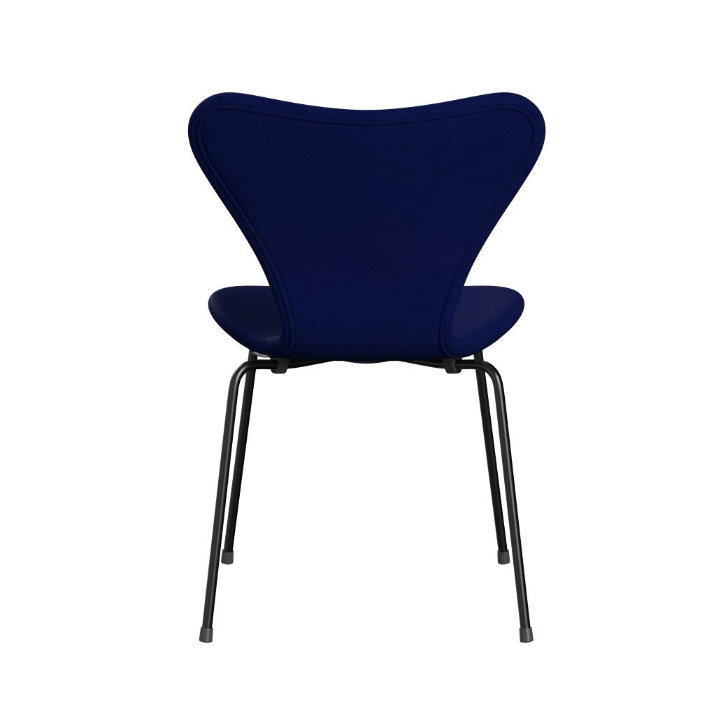 [product_category]-Fritz Hansen 3107 Chair Full Upholstery, Black/Divina Royal Blue-Fritz Hansen-3107FU-DIV791-DRBL-FRI-4