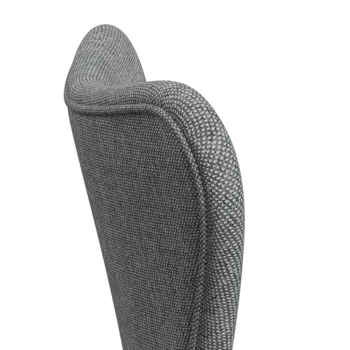 [product_category]-Fritz Hansen 3107 Chair Full Upholstery, Black/Hallingdal White Grey-Fritz Hansen-3107FU-HAL116-DRBL-FRI-5