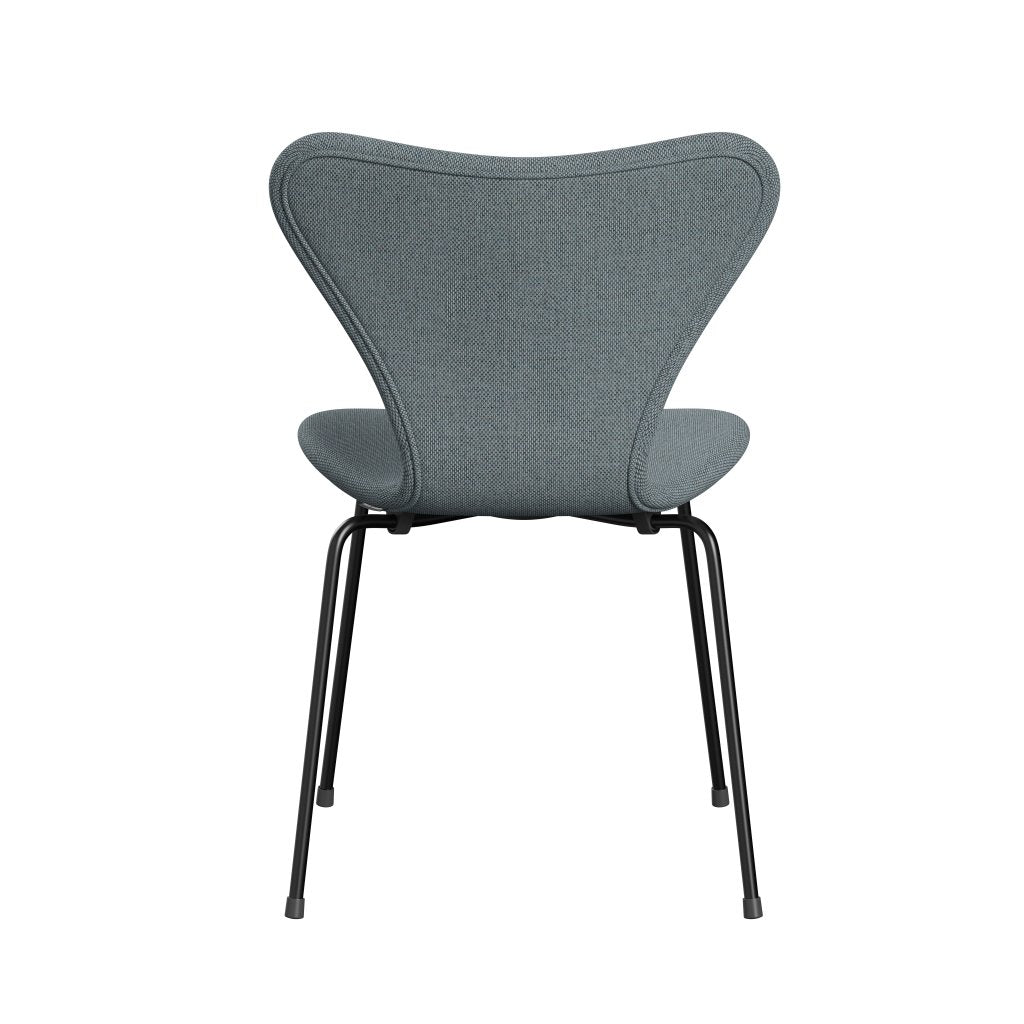 [product_category]-Fritz Hansen 3107 Chair Full Upholstery, Black/Re Wool Light Blue/Natural-Fritz Hansen-3107FU-REW718-DRBL-FRI-4