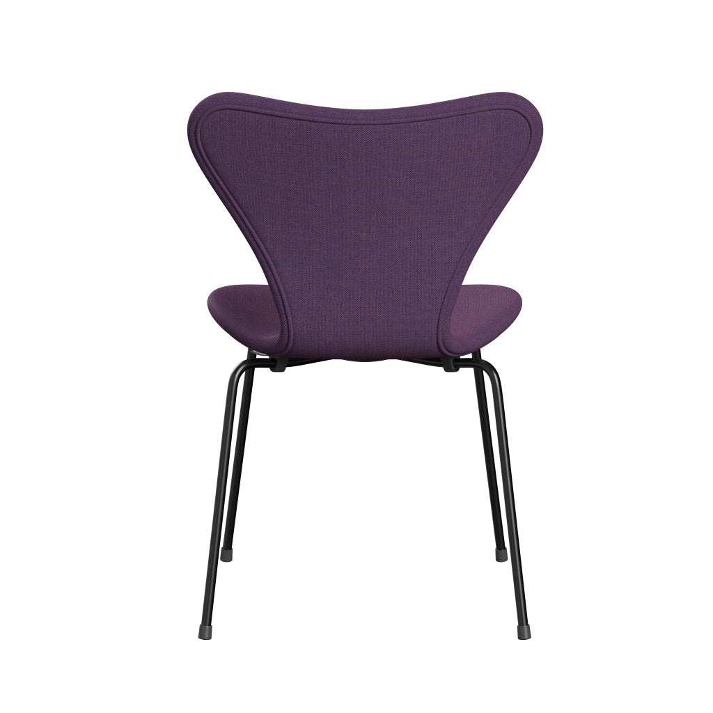 [product_category]-Fritz Hansen 3107 Chair Full Upholstery, Black/Remix Violet-Fritz Hansen-3107FU-REM686-DRBL-FRI-4