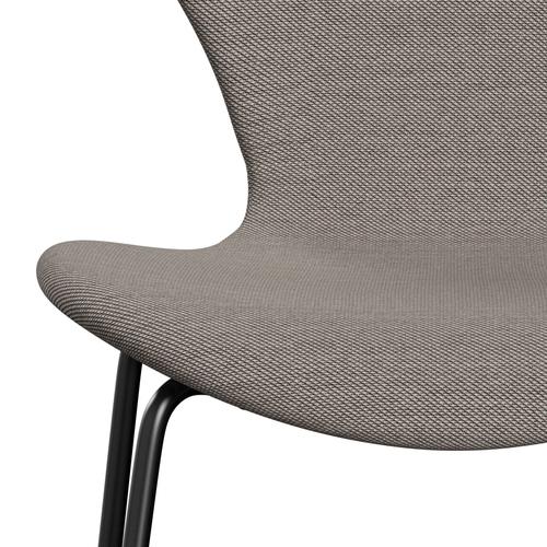 [product_category]-Fritz Hansen 3107 Chair Full Upholstery, Black/Steelcut Trio Pink/White/Black-Fritz Hansen-3107FU-STR616-DRBL-FRI-6