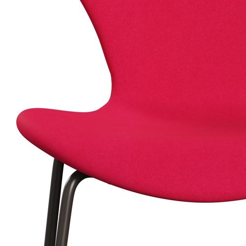 [product_category]-Fritz Hansen 3107 Chair Full Upholstery, Brown Bronze/Divina Lipstick Pink-Fritz Hansen-3107FU-DIV626-DBPC-FRI-6