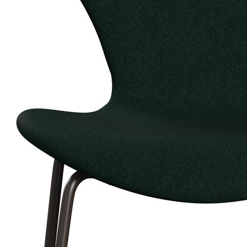 [product_category]-Fritz Hansen 3107 Chair Full Upholstery, Brown Bronze/Divina Melange Dark Green-Fritz Hansen-3107FU-DIM871-DBPC-FRI-6