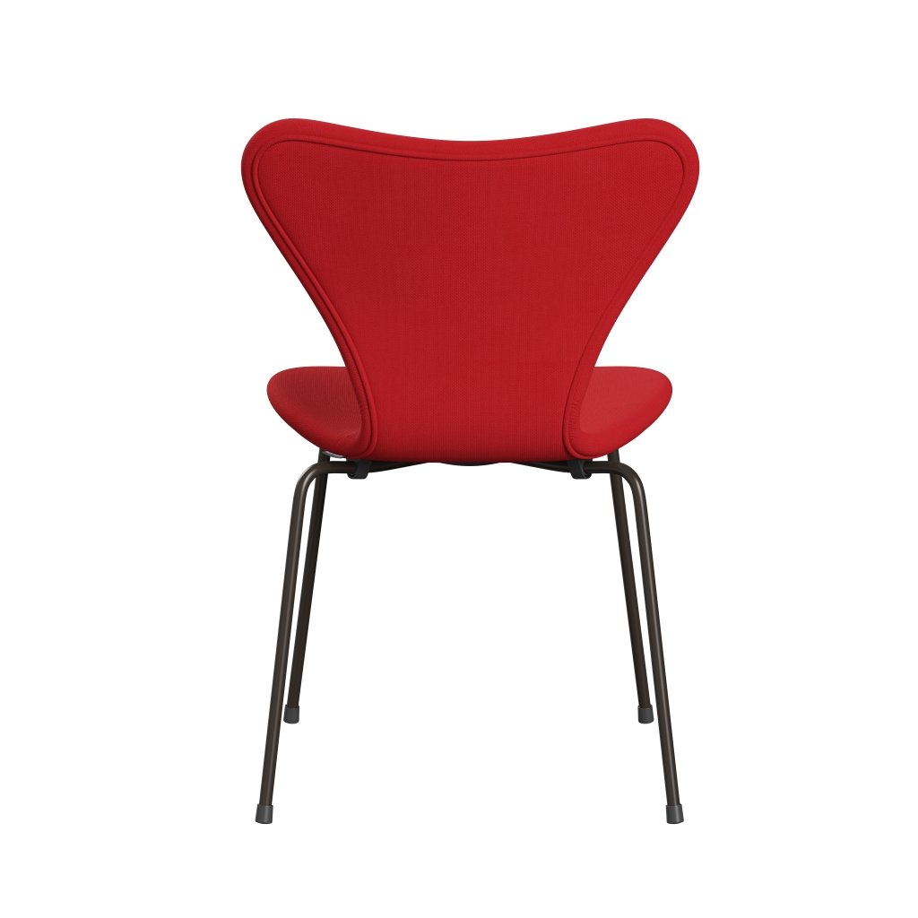 [product_category]-Fritz Hansen 3107 Chair Full Upholstery, Brown Bronze/Steelcut Neon Red-Fritz Hansen-3107FU-STI545-DBPC-FRI-3