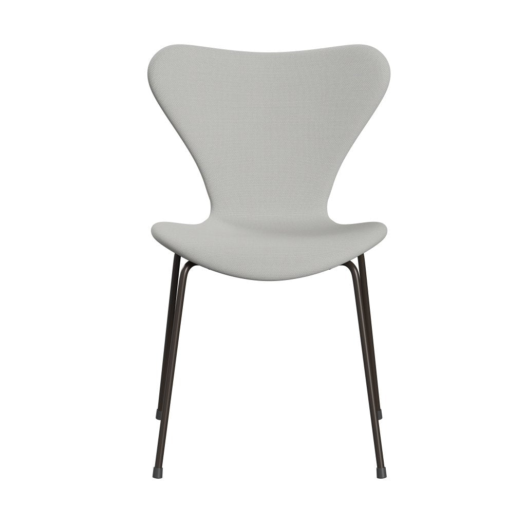 Fritz Hansen 3107 Chair Full Upholstery, Brown Bronze/Steelcut Trio Delicate Mint Green