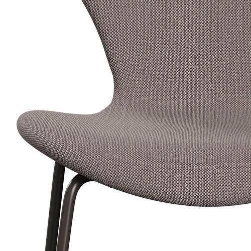 [product_category]-Fritz Hansen 3107 Chair Full Upholstery, Brown Bronze/Sunniva 2 White/Violet-Fritz Hansen-3107FU-SV352-DBPC-FRI-6