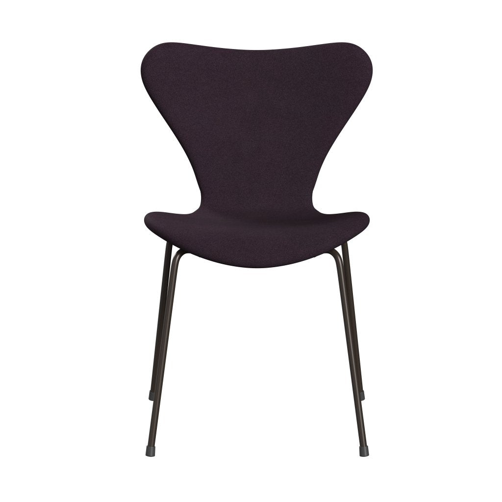 Fritz Hansen 3107 Chair Full Upholstery, Brown Bronze/Tonus Aubergine