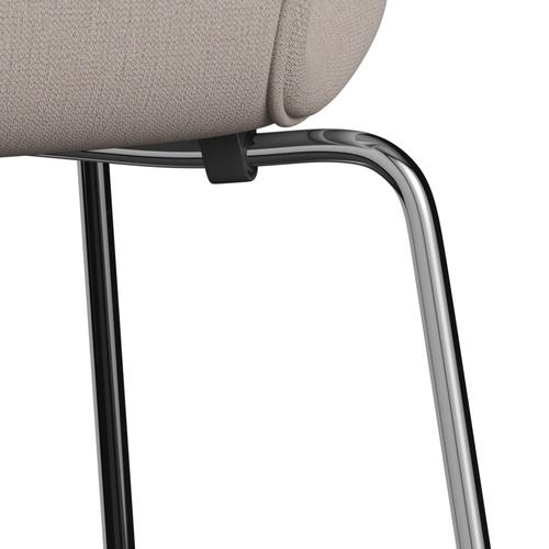 [product_category]-Fritz Hansen 3107 Chair Full Upholstery, Chrome/Christianshavn Light Beige-Fritz Hansen-3107FU-CH1120-CST-FRI-7