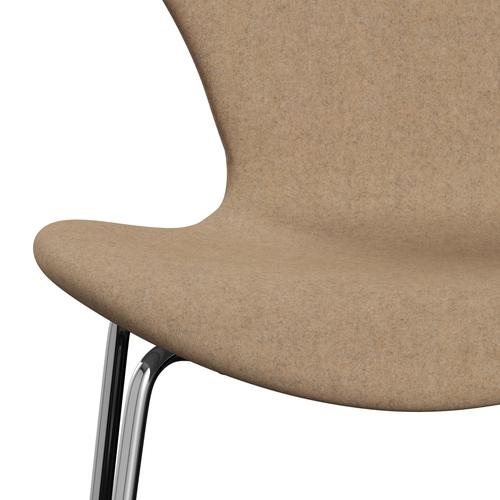 [product_category]-Fritz Hansen 3107 Chair Full Upholstery, Chrome/Divina Md Cappuccino-Fritz Hansen-3107FU-DMD413-CST-FRI-6