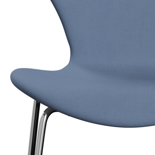 [product_category]-Fritz Hansen 3107 Chair Full Upholstery, Chrome/Fame Grey Blue-Fritz Hansen-3107FU-F66130-CST-FRI-6