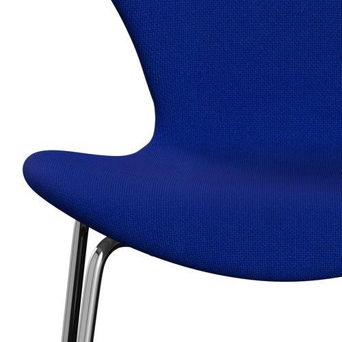 [product_category]-Fritz Hansen 3107 Chair Full Upholstery, Chrome/Hallingdal Blue-Fritz Hansen-3107FU-HAL750-CST-FRI-6