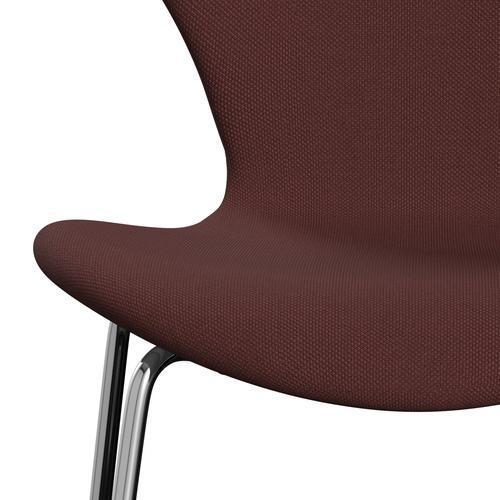 [product_category]-Fritz Hansen 3107 Chair Full Upholstery, Chrome/Steelcut Dark Brown (Sti655)-Fritz Hansen-3107FU-STI655-CST-FRI-6