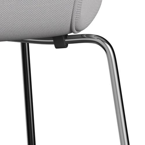 [product_category]-Fritz Hansen 3107 Chair Full Upholstery, Chrome/Steelcut Trio White & Light Grey-Fritz Hansen-3107FU-STR105-CST-FRI-7