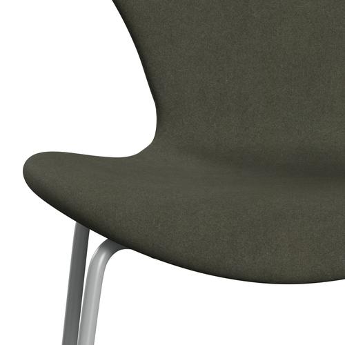 [product_category]-Fritz Hansen 3107 Chair Full Upholstery, Nine Grey/Divina Military Green-Fritz Hansen-3107FU-DIV944-DRNIGR-FRI-6