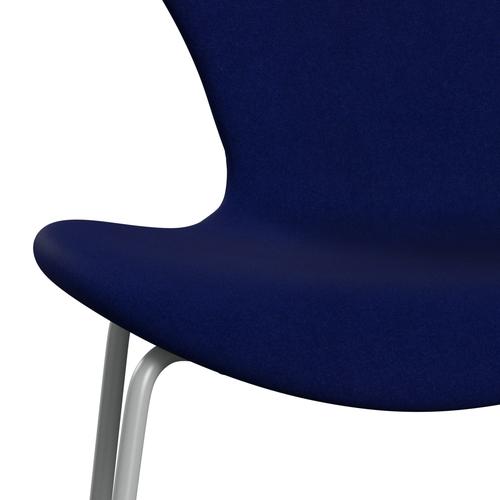 [product_category]-Fritz Hansen 3107 Chair Full Upholstery, Nine Grey/Divina Royal Blue-Fritz Hansen-3107FU-DIV791-DRNIGR-FRI-6