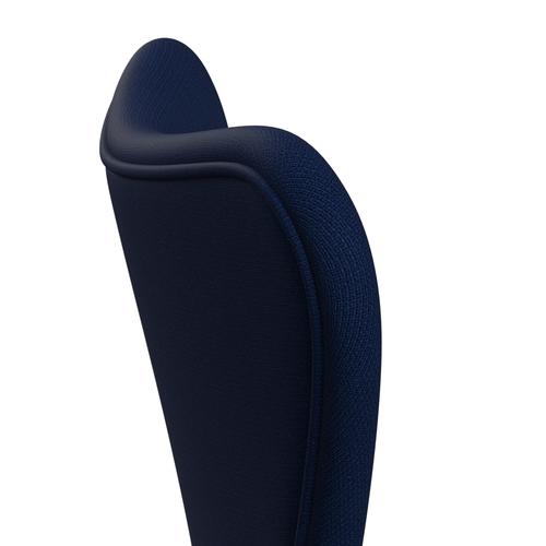 [product_category]-Fritz Hansen 3107 Chair Full Upholstery, Nine Grey/Fame Dark Blue (F66071)-Fritz Hansen-3107FU-F66071-DRNIGR-FRI-5